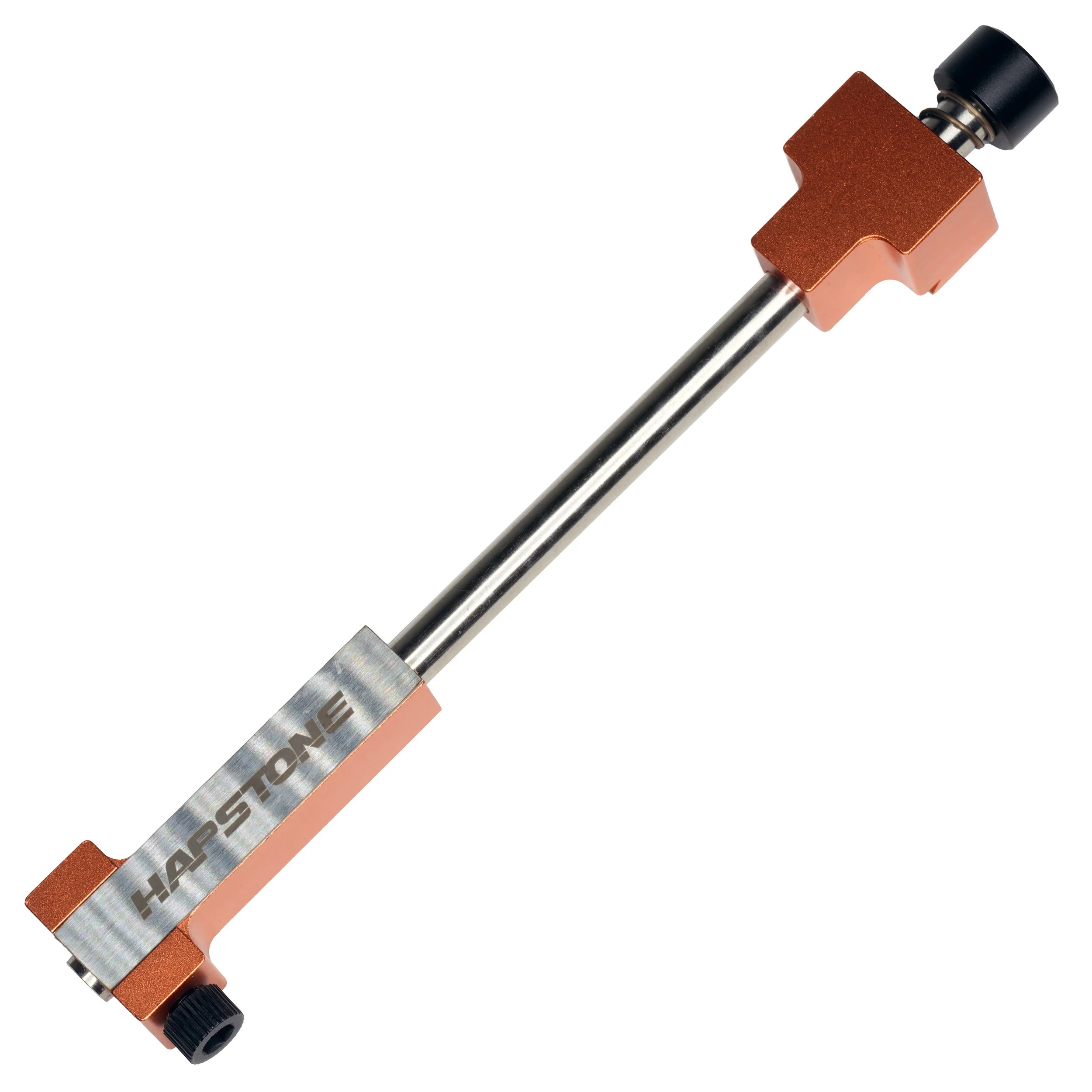 How do you configure it so that the whole stone can reach the edge of the blade w/o the tube blocking?